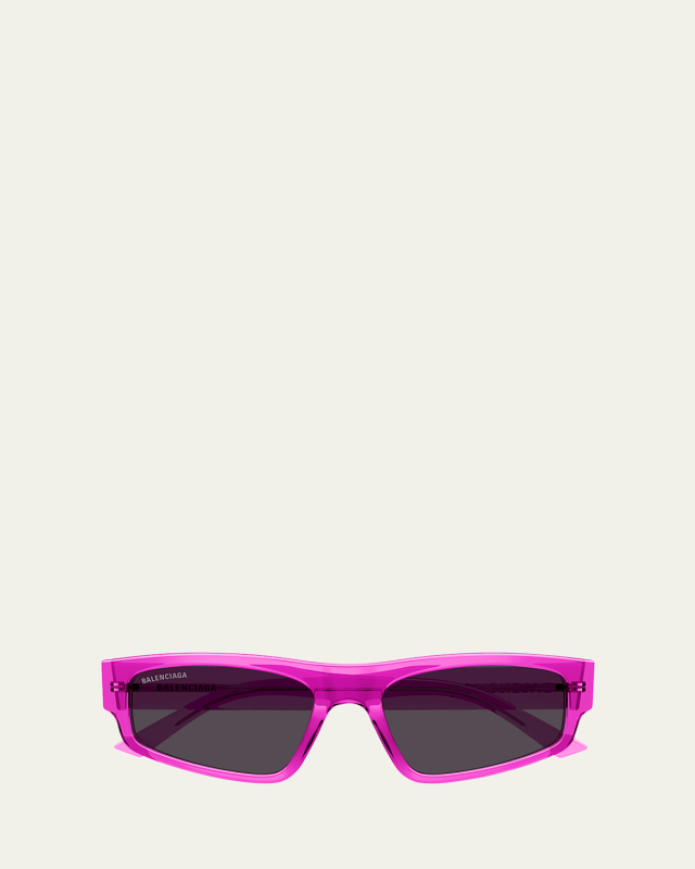 Logo Acetate Rectangle Sunglasses